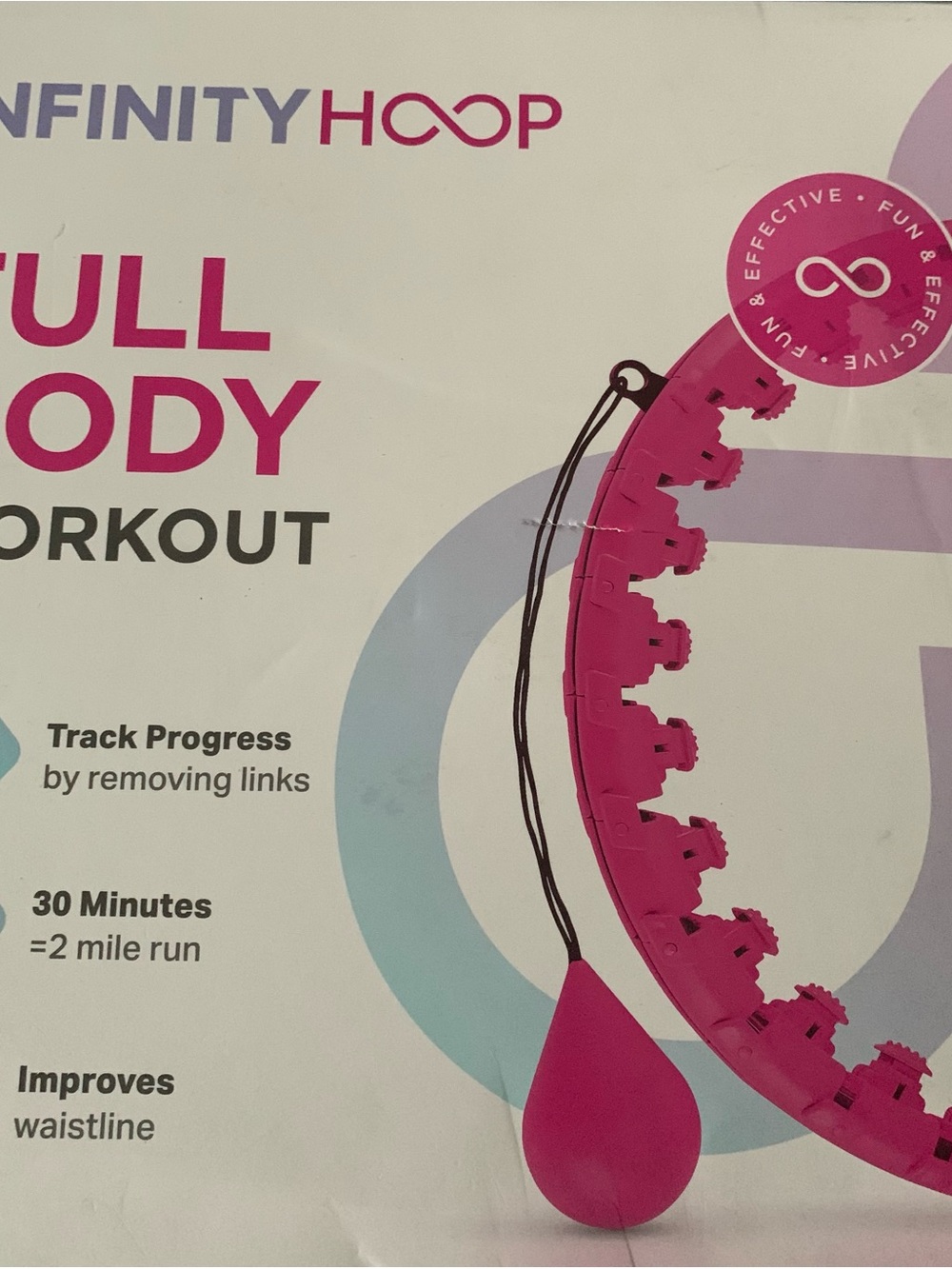 NFINITY Pink Weighted Smart Fitness Hoop with Removable Links